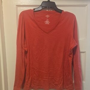 St. John Vibrant Red Long Sleeve Top